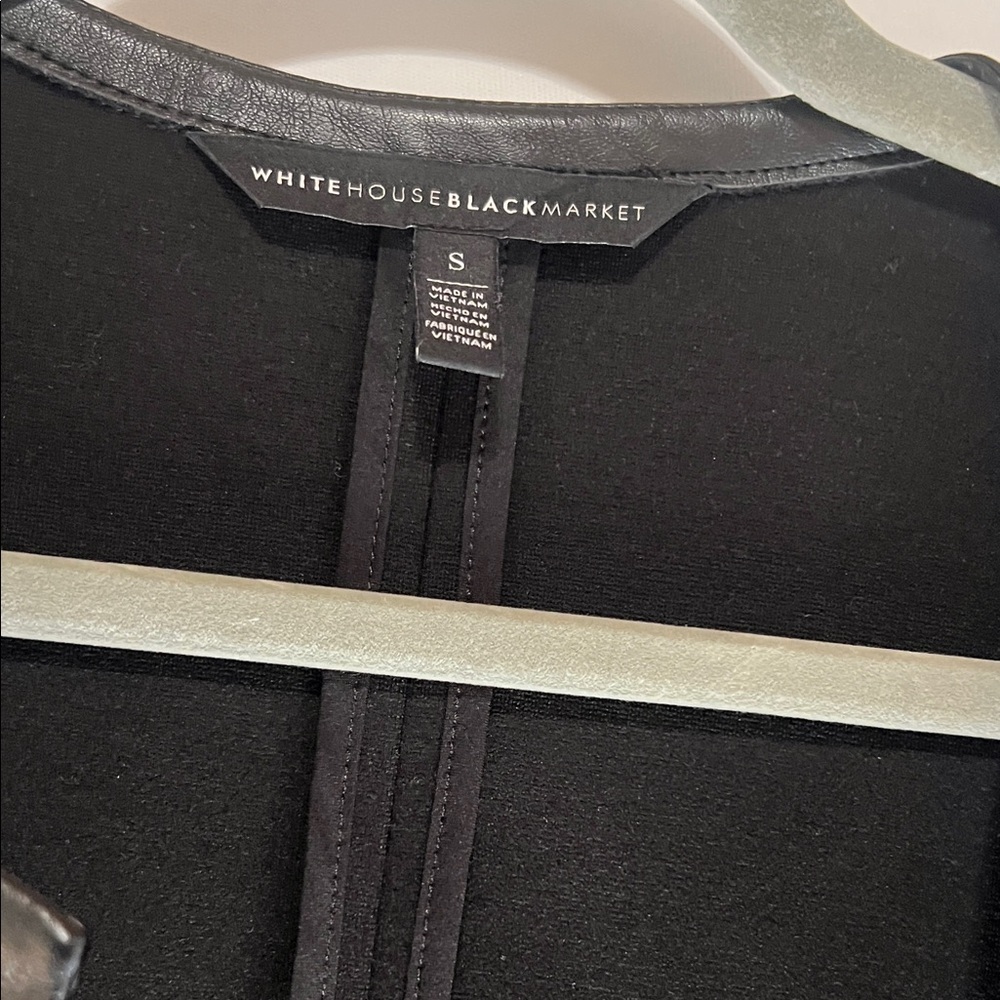 White House Black Market Sleek Black Vest - Picture 3 of 9